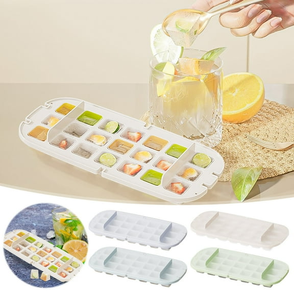 VBODN Ice Cube Tray With Lid,Small Ice Cube Trays,Ice Cube Trays for Freezer Silicone