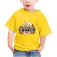 thumbnail image 2 of Tdoqot Easter Shirts for Toddler Girls Boys- Crewneck Kids Clothes Short Sleeve Cute T Shirt Yellow Size 4 T, 2 of 3