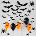 thumbnail image 4 of 60/120Pcs Halloween Wall Stickers Realistic 3D Scary Bat Spider Stickers DIY Wall Window Door Decals Halloween Party Supplies, 4 of 5