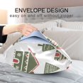 thumbnail image 4 of Yayeee Pillowcase King Size Set of 2 Satin Wrinkle Resistant Pillow Case, Green Christmas House, 4 of 7