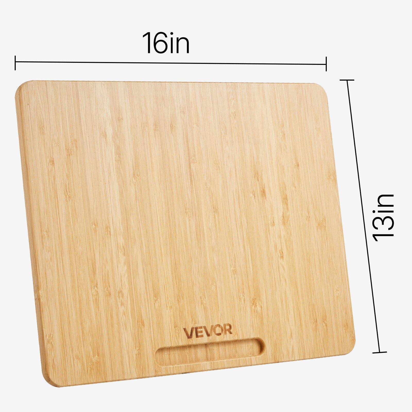 VEVOR Appliance Slider, Medium 13 x 16-inch, Rolling Sliding Tray with Rubber Wheels & Hollow Handle, Easy to Clean, Appliance Rolling Tray for Coffee Maker, Kitchen Countertop, Natural Wood