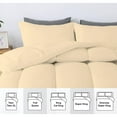 thumbnail image 3 of 3 Piece Luxurious Straight Line Pattern Comforter All Season 800 Threads Count Full/Queen Size - Ultra Soft 550 GSM 100% Egyptian Cotton (Solid Ivory Colour ), 3 of 6