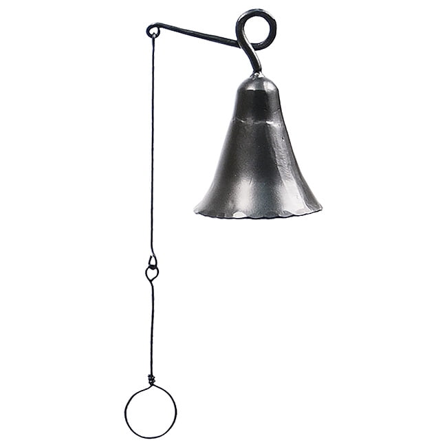 Achla WIB-01 Wrought Iron Knocker Bell Patio Accent - Graphite Powdercoat