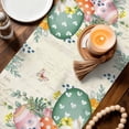 thumbnail image 4 of Table Runner - 72 Inch Long, Easter Eggs Kitchen Dining Table Runner Dresser Scarves, Farmhouse Spring Botanicals Plants Butterfly Farmhouse Decor for Coffee Tables Wedding Party Banquet, 4 of 8