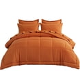 thumbnail image 5 of RUIKASI 7 Pieces Orange Queen Bed Comforter Set with Sheets - Bed in a Bag with Comforter and All Season Sheets, Pillowcases, 5 of 9