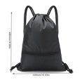 thumbnail image 2 of Mochila con cordón Mochila de gimnasio Bolsas de cuerdas de gimnasio de gran capacidad para viajes en la playa, 2 of 8