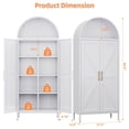 thumbnail image 2 of Farmhouse Pantry Cabinet with 2 Doors for Home Kitchen White, 2 of 8