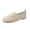 Beige, variant on Women Comfortable Arch Support Non-Slip Flat Shoes, Womens Square Toe Lightweight Breathable Flat Shoes for Wide Feet White