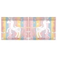 thumbnail image 3 of Unicorn with Flowers and Hearts Kitchen Curtains Half Tier Curtain 2 Rod Pockets Bathroom Bedroom Cupborad Living Room 27"x36", 3 of 8