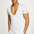 thumbnail image 1 of Fule Men Casual Gym Muscle Tops Big V-Neck Short Sleeve Bodybuilding Sport Fitness, 1 of 9