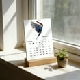 thumbnail image 5 of SMKE 2026 Bird Watercolor Desktop Calendar,Monthly Home Office Planning Organizer,Wooden Stand Hassle-Free Desk Decor,Nature-Inspired Aesthetic Productivity Tool,Space-Saving Small Desk Calendar, 5 of 9