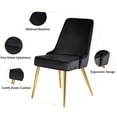 thumbnail image 6 of Kithkasa Velvet Dining Chairs for Dining Room,Gold Legs,Set of 2,Black, 6 of 8