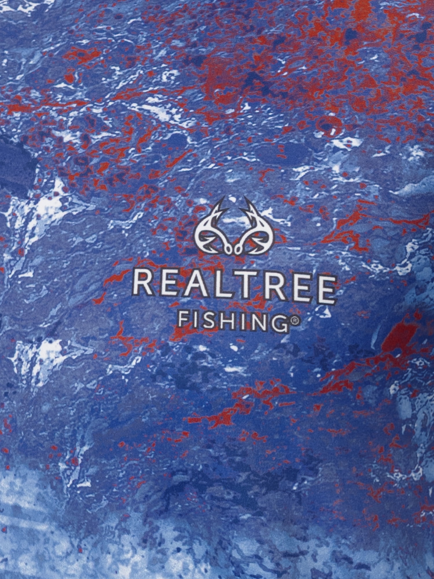 Realtree Men's Fishing Flex Americana UPF30 Long Sleeve Performance Hooded Shirt, Size S-3XL