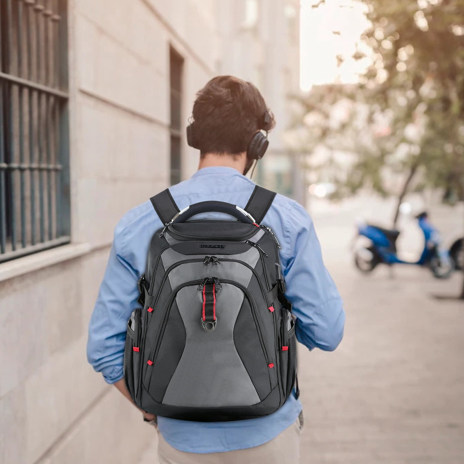 KROSER Durable Fabric 17.3-Inch Laptop Backpack
