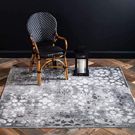 Unique Loom Sofia Collection Traditional Vintage Dark Gray Square Rug (6 0 x 6 0)