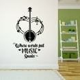 thumbnail image 3 of Music Wall Decal Banjo Guitar Silhouette with Musical Notes Bedroom Wall Decal for Boys Instrument Cute Themed Room Decal - Size: 12 In x 20 In, 3 of 5