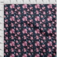thumbnail image 4 of oneOone Rayon Blue Fabric Florals Craft Projects Decor Fabric Printed By The Yard 56 Inch Wide, 4 of 5
