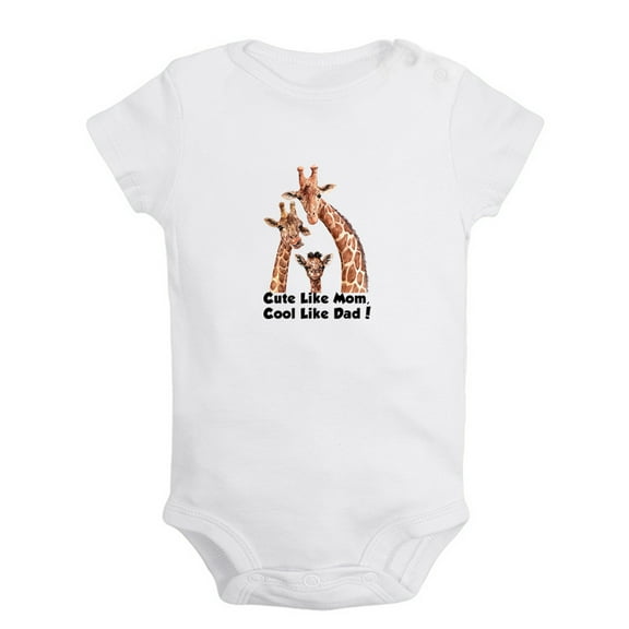 Cute Like Mom Cool Like Dad Funny Rompers For Babies, Animal Giraffe Jumpsuit, Newborn Baby Unisex Bodysuits, Infant Jumpsuits, Toddler 0-24 Months Kids One-Piece Oufits