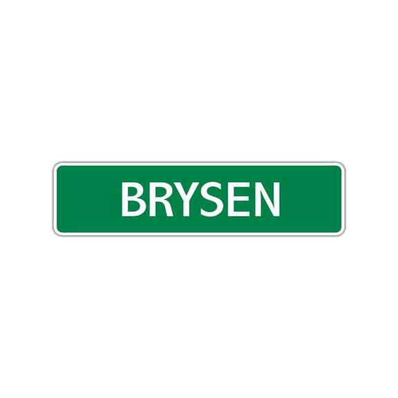 Brysen Boys Children Name Letter Printed Plaque Decoration Label Indoor Outdoor Unique Wall Novelty Aluminum Metal Sign 4"x18"