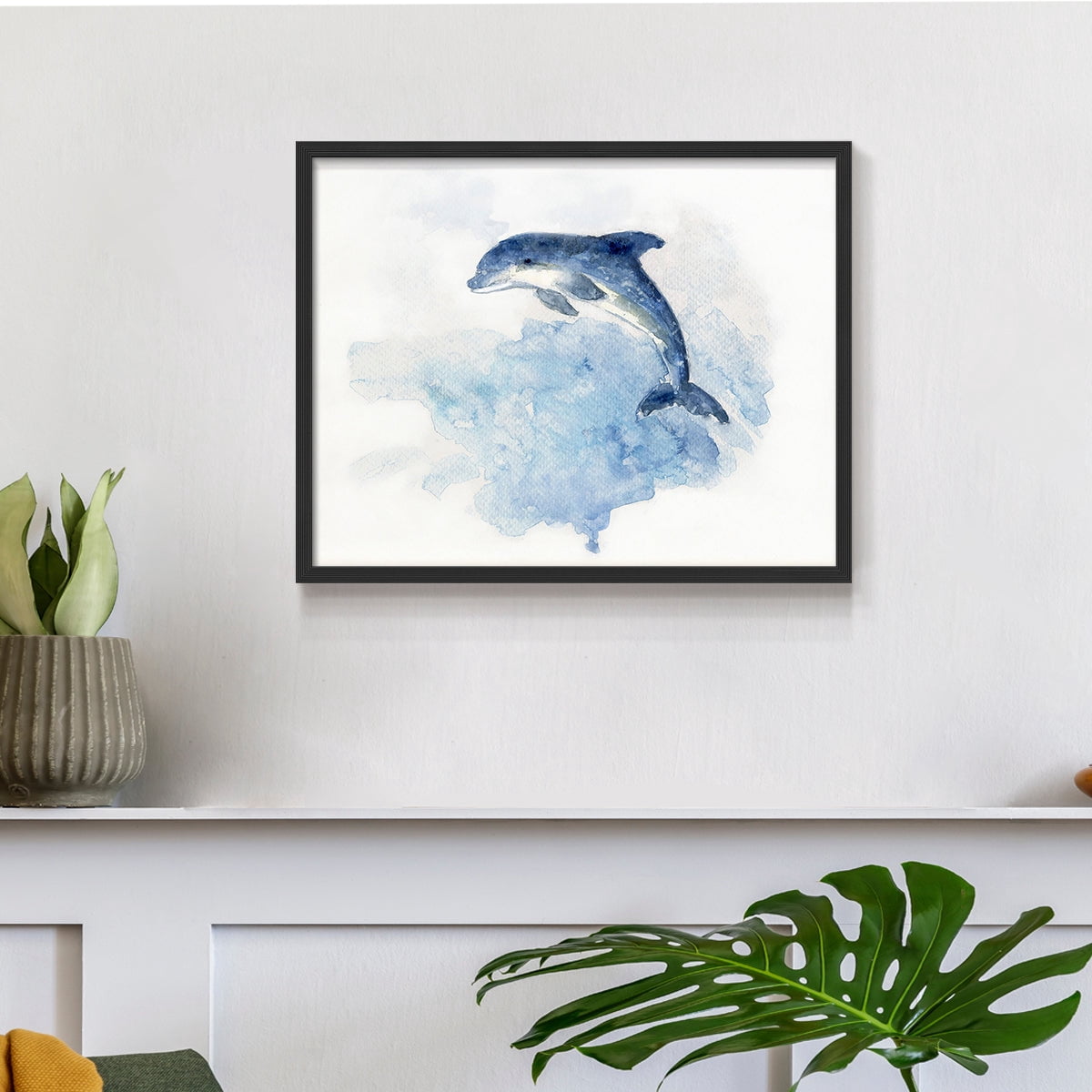 Wave Jumping by Sally Swatland - Restickable Framed Giclée Print