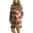 thumbnail image 2 of Legendary Whitetails Women's Open Spaces Flannel Long Sleeve Button Up Dress, 2 of 7