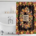 thumbnail image 3 of Maple Leaves Fall Shower Curtain, Waterproof Shower Curtains for Bathroom, Autumn Botanical Farmhouse Wooden Washable Fabric Bathtub Curtain Set Bath Decor with 12 Hooks 72"x78", 3 of 8