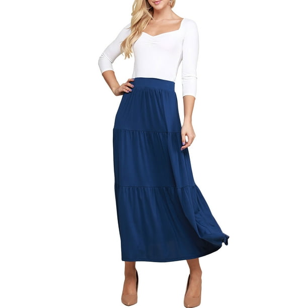 elastic waist maxi