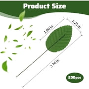 Artificial Leaves 200 Pcs Fake Single Green Leaves Crafts Decoration for Wedding Bouquets