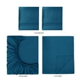 thumbnail image 6 of (2 pack) Mainstays Super Soft Brushed Microfiber Bed Sheet Set, Queen, Dark Teal, 4 Piece, 6 of 13
