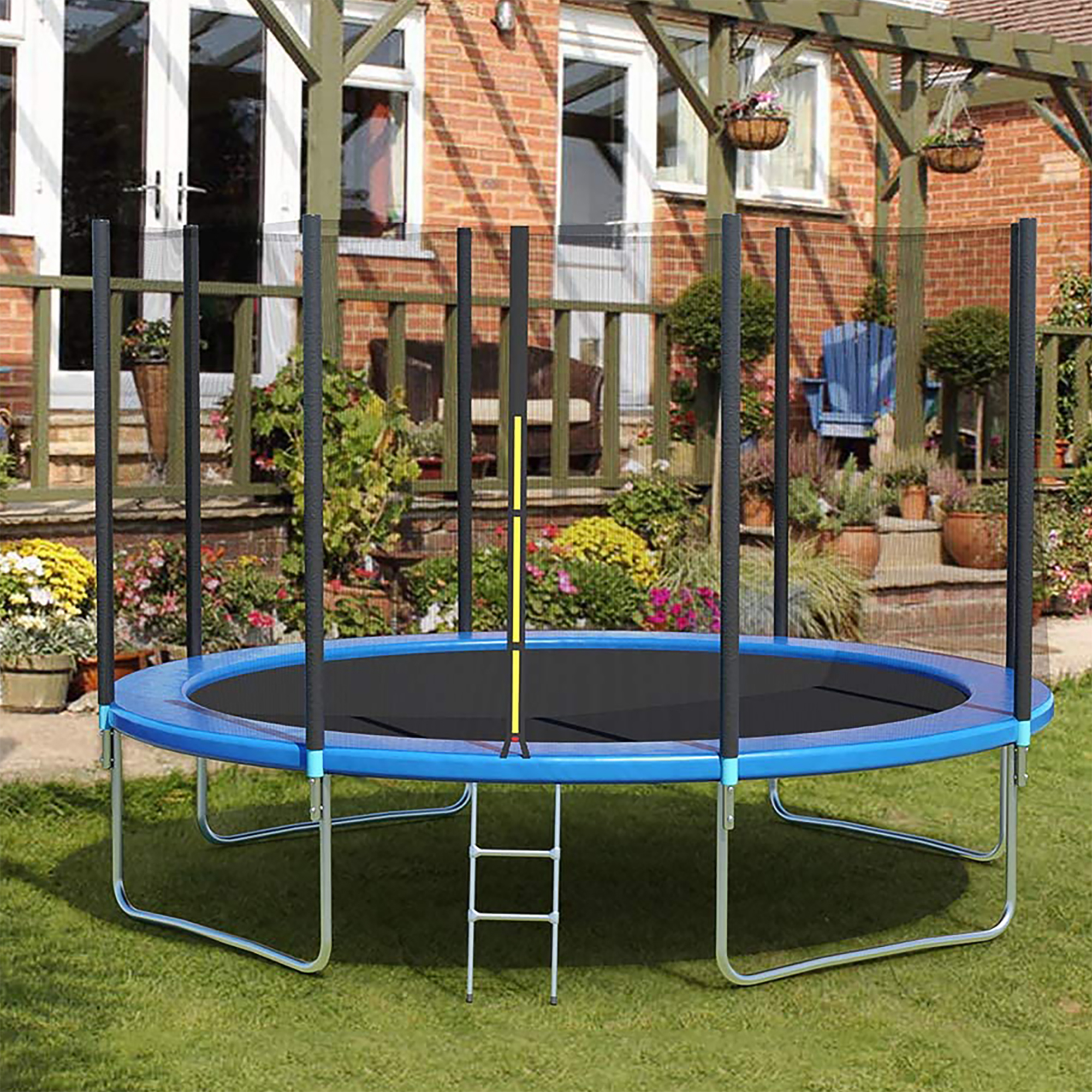 12FT Kids Adults Trampoline HeavyDuty Trampoline with Enclosure Net