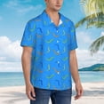 thumbnail image 5 of Xecao Colorful Snake print Hawaiian shirt - a stylish short-sleeve button-down for men, perfect for casual beach and tropical outings., 5 of 9