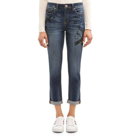EV1 from Ellen DeGeneres Alex Relaxed Graffiti Distressed Jean