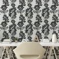 thumbnail image 3 of Ambesonne Black White Peel & Stick Wallpaper for Home, Lace Style Floral, 13"x36", Black White, 3 of 6