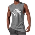 thumbnail image 1 of Tanque Deportivo de Cuello Redondo de la Impresión de la Moda Casual de los Hombres, Blusa de Poliéster sin Mangas para el Uso Diario Casual Al Aire Libre, 1 of 5