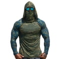 thumbnail image 3 of BRANROY Long Sleeve Shirts for Men - UPF 100+ Sun Protection Hoodie Camo Raglan Sleeve Lightweight Fishing Hiking ,Army Green XL, 3 of 3