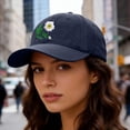 thumbnail image 3 of QASIEATN Women's Everyday Wear Accessories Floral Embroidered Baseball Cap for Women Fashion Daisy Printed Trucker Hat Cozy Mother's Day Gifts, 3 of 4
