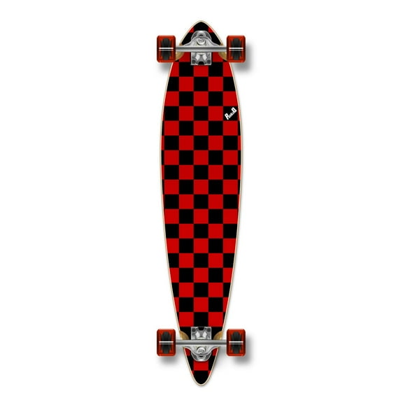 Yocaher Pintail Longboard Complete Checker Red