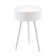 thumbnail image 2 of Mesa auxiliar redonda, escritorio de centro, mueble decorativo, mesita de noche Blanco, 2 of 9