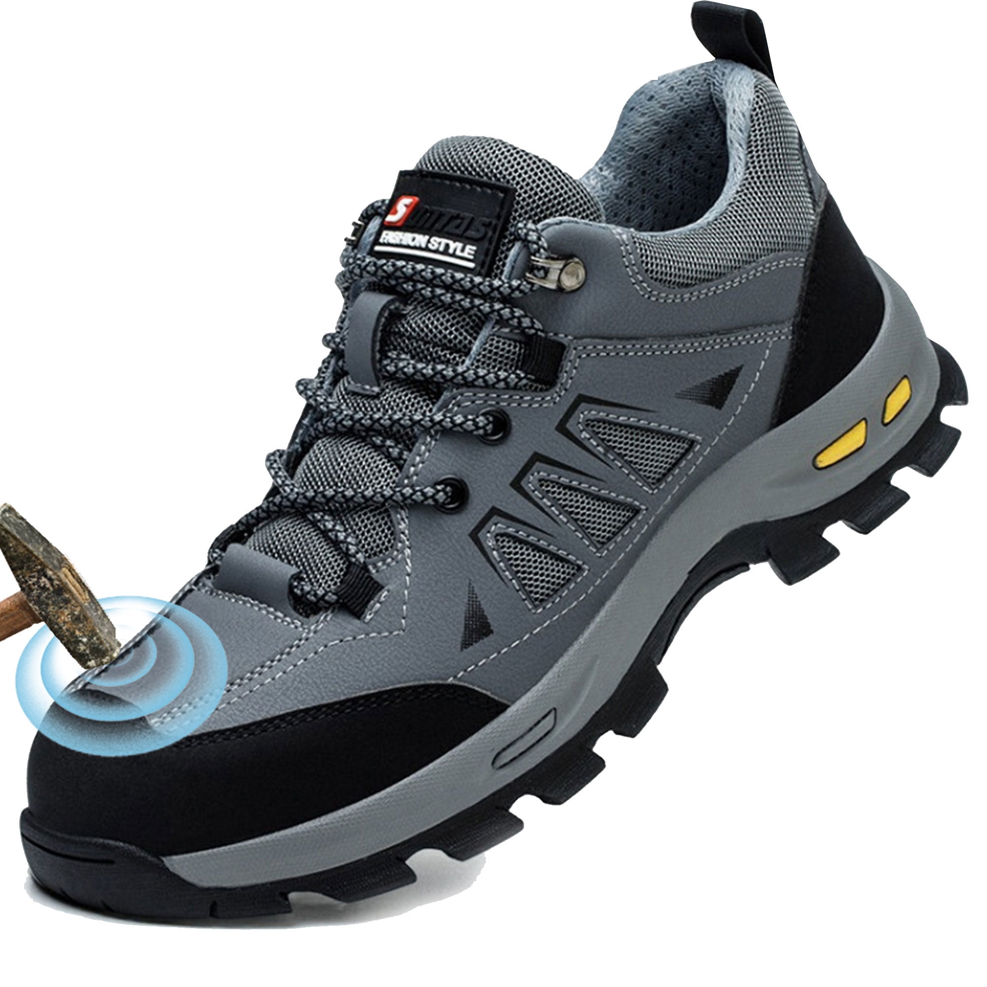 Safety Shoes Shoes for Men Women, Breathable Steel Toe Work Slip