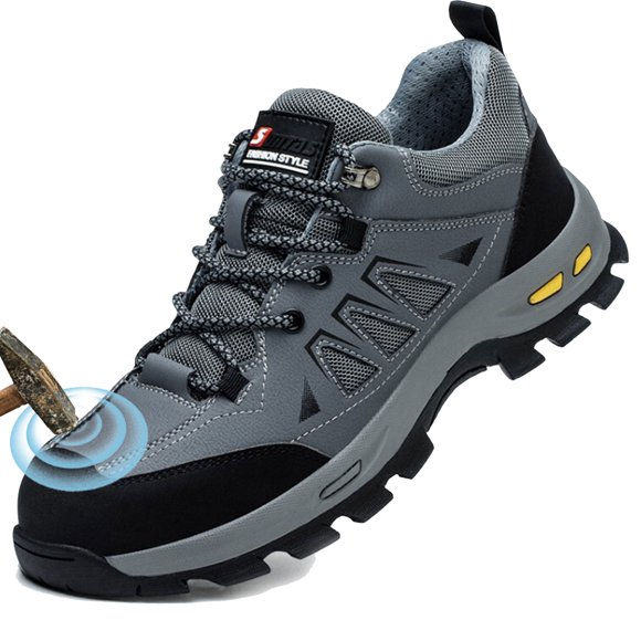 Safety Shoes Shoes for Men Women, Breathable Steel Toe Work Slip Resistant Comfortable Lightweight Boots for Mens, Work Shoes for Women, Safety Trainers