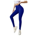 thumbnail image 4 of Women's Yoga Pants with Bowknot, High Waist Workout Leggings, Butt Lifting Fitness Leggings for Yoga, Running, Gym, and Daily Athleisure Wear-Blue, 4 of 8