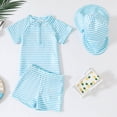 thumbnail image 5 of NOLDARES Baby Boy Swimsuit Toddler Bathing Suits for Boys Rash Guard Infant Two Piece Summer Beach Swimwear(Sky Blue,3-6 Months), 5 of 5
