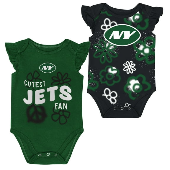 Girls Newborn & Infant Outerstuff New York Jets The Sunshine Two-Piece Bodysuit Set