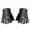 Black, variant on dianhelloya 1 Pair Faux Leather Gloves Half Fingers Smooth Waterproof Adjustable Wrist Solid Color Unisex Driving Outdoor Sports Halloween Gloves Cosplay Costume Black