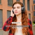 thumbnail image 4 of KVIDIO Active Noise Cancelling Headphones with Microphone, Deep Bass, 70H Running Time - Black, 4 of 10