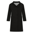 thumbnail image 5 of Hfyihgf Women's Elegant Overcoat Single Breasted Long Sleeve Lapel Long Wool Trench Coat SWarm Winter Pea Coats(Black,XXL), 5 of 8