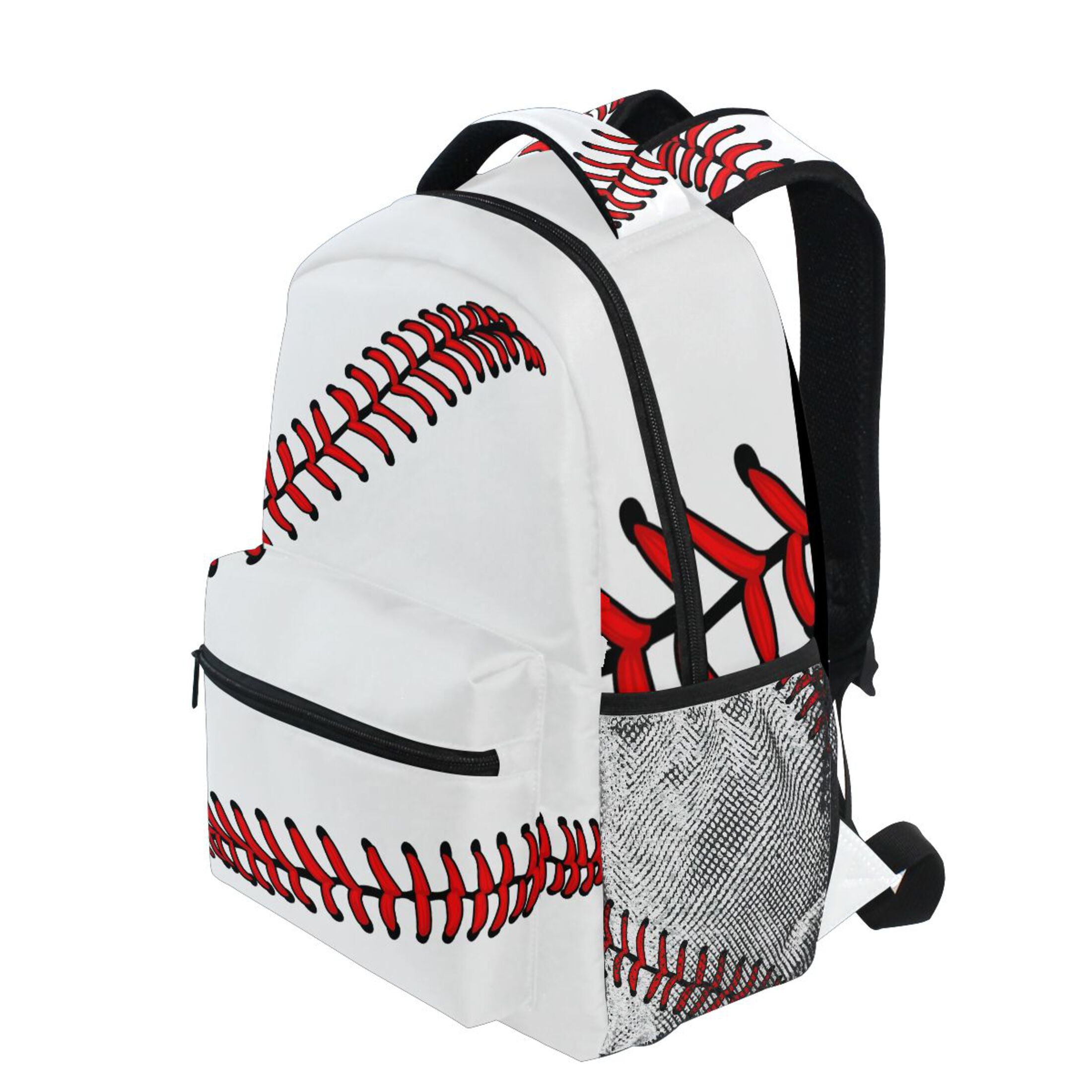 Baseball Kids Large Backpack School Student Personalized Bookbag for Boys Girls Daypack Travel Laptop Bags with Pockets
