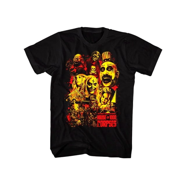 Horror Movie Letter Pattern Celucasn Personalized Flat Print Men'S T-shirt Pure Cotton Comfortable Summer Cool Leisure Sports First Choice