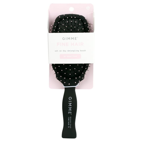 Gimme Beauty Hairbrush Detangle Fine Hair Synthetic Bristles Black 1ct