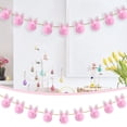 thumbnail image 2 of CoreLiving Easter Bunny Garland 8.2FT Felt Carrot Plush Rabbit Banner Cute Spring Decorations for Mantle Fireplace Wall Home Indoor Outdoor Party Supplies, 2 of 8